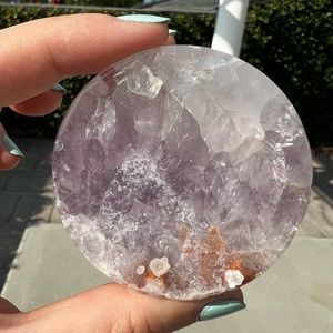 Amethyst Flower Agate Disc
